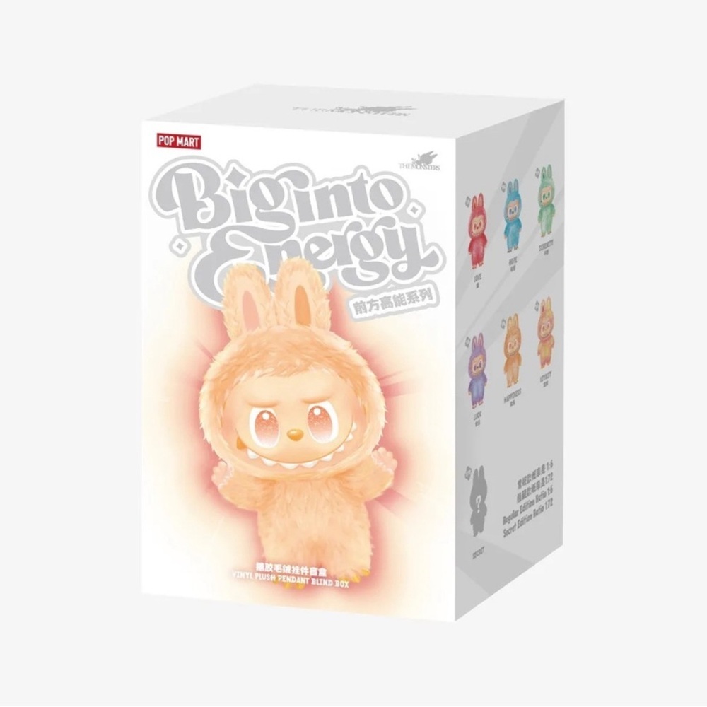 Pop Mart Labubu Big Into Energy Vinyl Plush Pendant Full Whole Set 6 Blind Box - Picture 7 of 7
